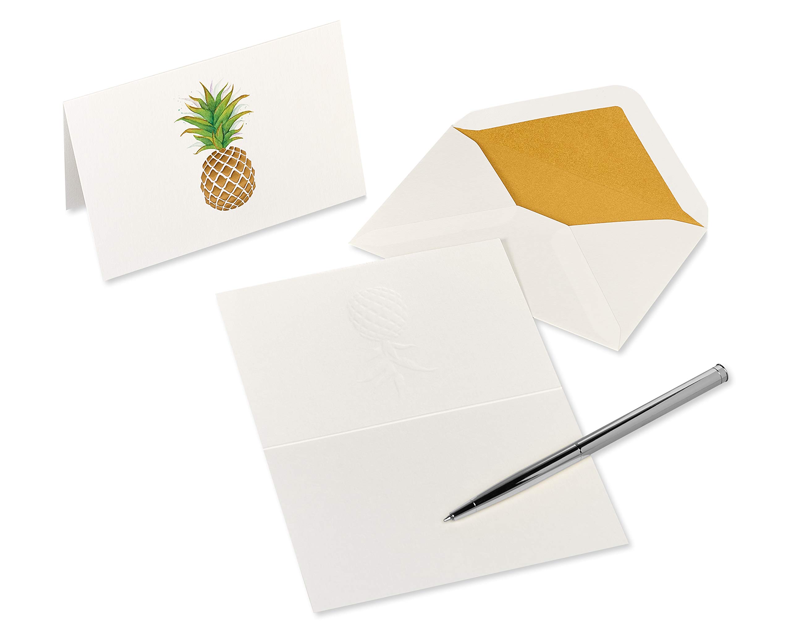 Papyrus Blank Cards with Envelopes, Pineapple (16-Count)