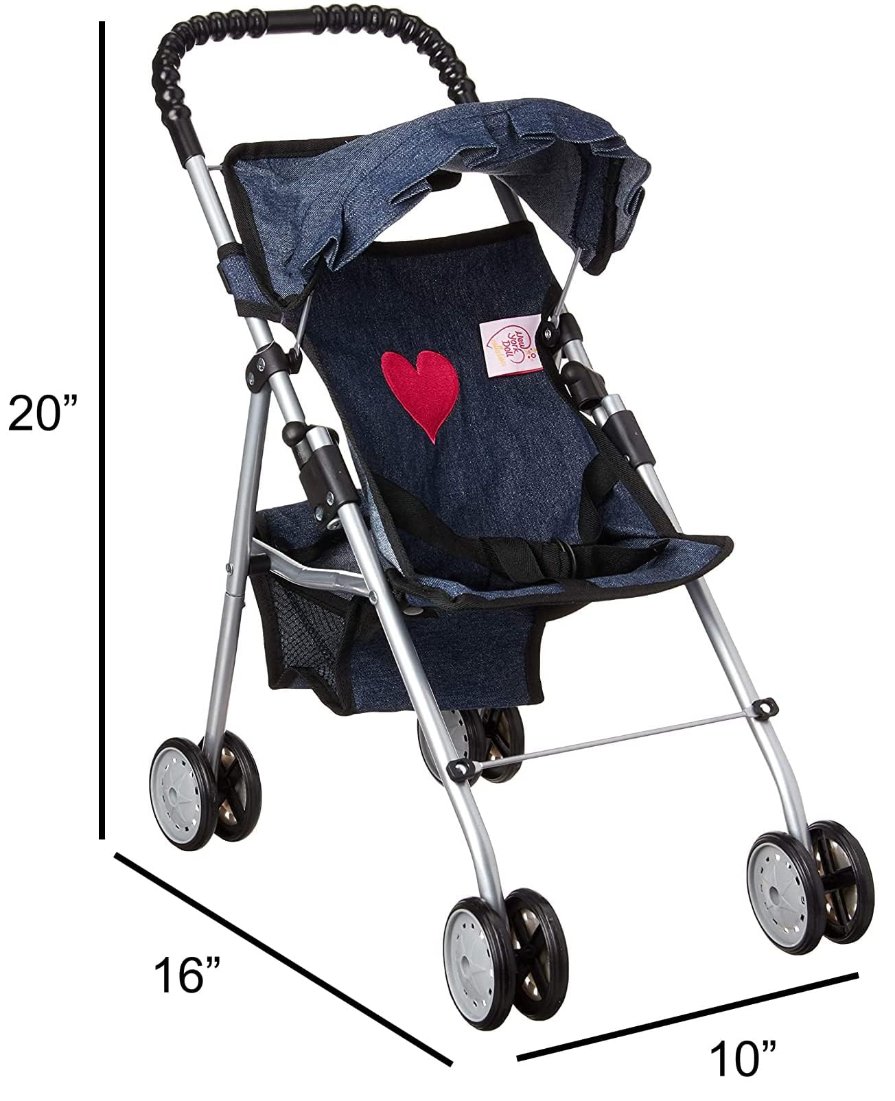 My First Doll Stroller Denim for Baby Doll