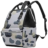 Stone Fossil Diaper Bag Backpack Baby Nappy Changing Bags Multi Function Large Capacity Travel Bag