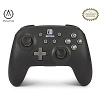 PowerA Wireless Nintendo Switch Controller - Midnight, AA Battery Powered (Battery Included), Nintendo Switch Pro Controller, Mappable Gaming Buttons, Officially Licensed by Nintendo