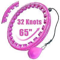 32 Knots Weighted Workout Hoop Plus Size, Smart Waist Exercise Ring for Adults Weight Loss