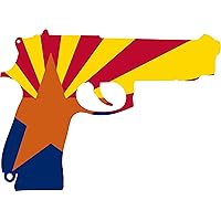 Arizona Flag Pistol Sticker