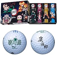 Srixon AD SPEED Golf Balls, 1 Dozen (12 Pieces) AD SPEED Demon Blade Character Balls, SRIXON AD SPEED Kimetsu WH