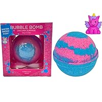 Unicorn Bubble Bath Bomb for Kids with Surprise Unicorn Squishy Toy Inside - Bath Bombs for Boys & Girls - Moisturizes Dry Sensitive Skin. Releases Color, Scent, Bubbles