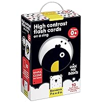 Banana Panda High Contrast Baby Flash Cards - 10 Large Black and White Double-Sided Cards - Specially Designed to Promote Visual Stimulation and Sensory Development in Infants Ages 0-3 Months