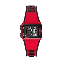 Diesel Men's Chopped Stainless Steel and Silicone Digital Watch