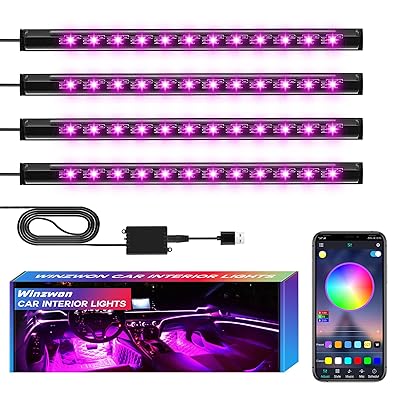 Car Accessories for Women: Interior Car Lights Winzwon Car Led Lights,  Gifts for Men, APP Control Inside Car Decor with USB Port, Music Sync Color  Change Lights for Jeep Truck, 12V