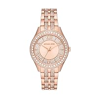 Michael Kors Harlowe Women's Watch, Stainless Steel and Pavé Crystal Watch for Women with Steel or Leather Band