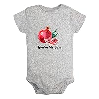 You're the Pom Rompers, Newborn Baby Bodysuits, Infant Pomegranate Jumpsuits, 0-24 Months Babies One-Piece Outfits