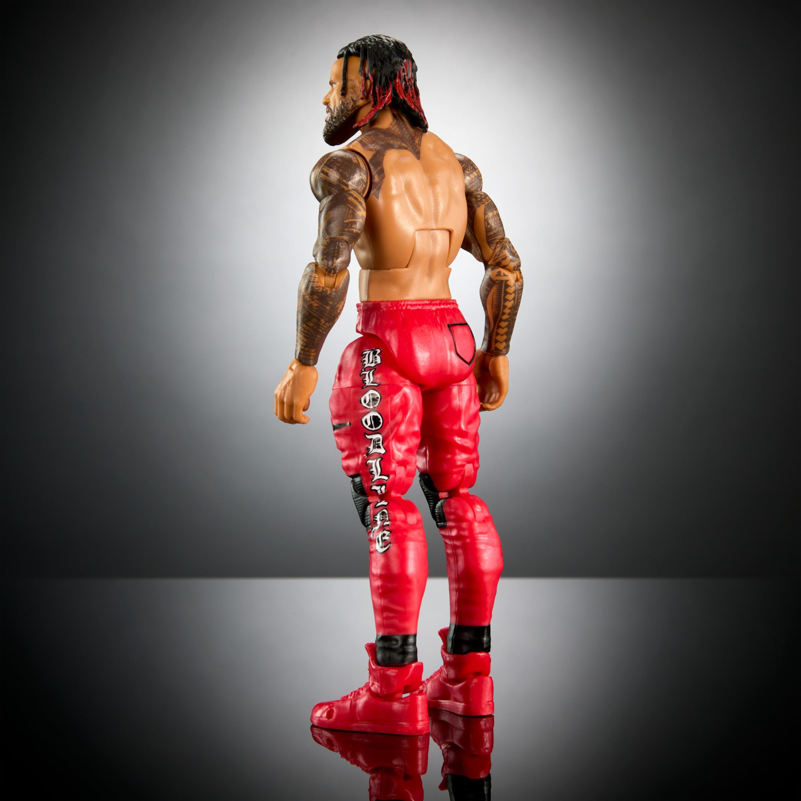 WWE Elite Action Figure & Accessories, 6-inch Collectible Jimmy USO with Articulation, Life-Like Look & Swappable Hands​