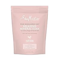 SheaMoisture Relaxing Mineral Soak Bath Salts for All Skin Types Pink Himalayan Salt Bath Salts Cruelty Free Skin Care, Made with Fair Trade Shea Butter 16 oz