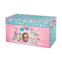 Idea Nuova Gabbys Dollhouse Collapsible Childrens Storage Trunk, Durable with Soft Lid, 28.5