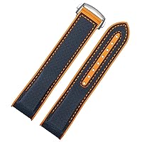 20mm 22mm Fabric Nylon Rubber Watch Band For Omega Seamaster 300 Ocean Watchbands Buckle Tools Silicone Strap