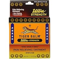 Tiger Balm Pain Relieving Ointment, Sports Ultra, 50g – Professional Size – Sports Rub Ultra Strength – Knee Inflammation Relief – Relief for Hand Arthritis – Tiger Balm Ultra – 2 Pack