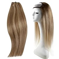 Hair Extensions Bundles:Clip in Hair Extensions Real Human Hair 12 Inch and U Part Wig Human Hair 12 Inch