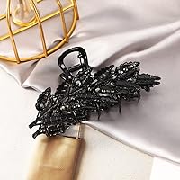Rhinestone Wheat Hair Claw Black Gold Ponytailtail Hairpins Hair Crab For Women Styling Tools Hair Accessories a