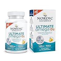 Ultimate Omega-D3, Lemon Flavor - 90 Soft Gels - 1280 mg Omega-3 + 1000 IU Vitamin D3 - Omega-3 Fish Oil - EPA & DHA - Promotes Brain, Heart, Joint, & Immune Health - 45 Servings