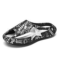 Men's Women's Summer Breathable Home Anti slip Shower Graffiti Sandals, Easy to Care Swimming Pool Sports Shoes, Garden Strolling Casual Shoes