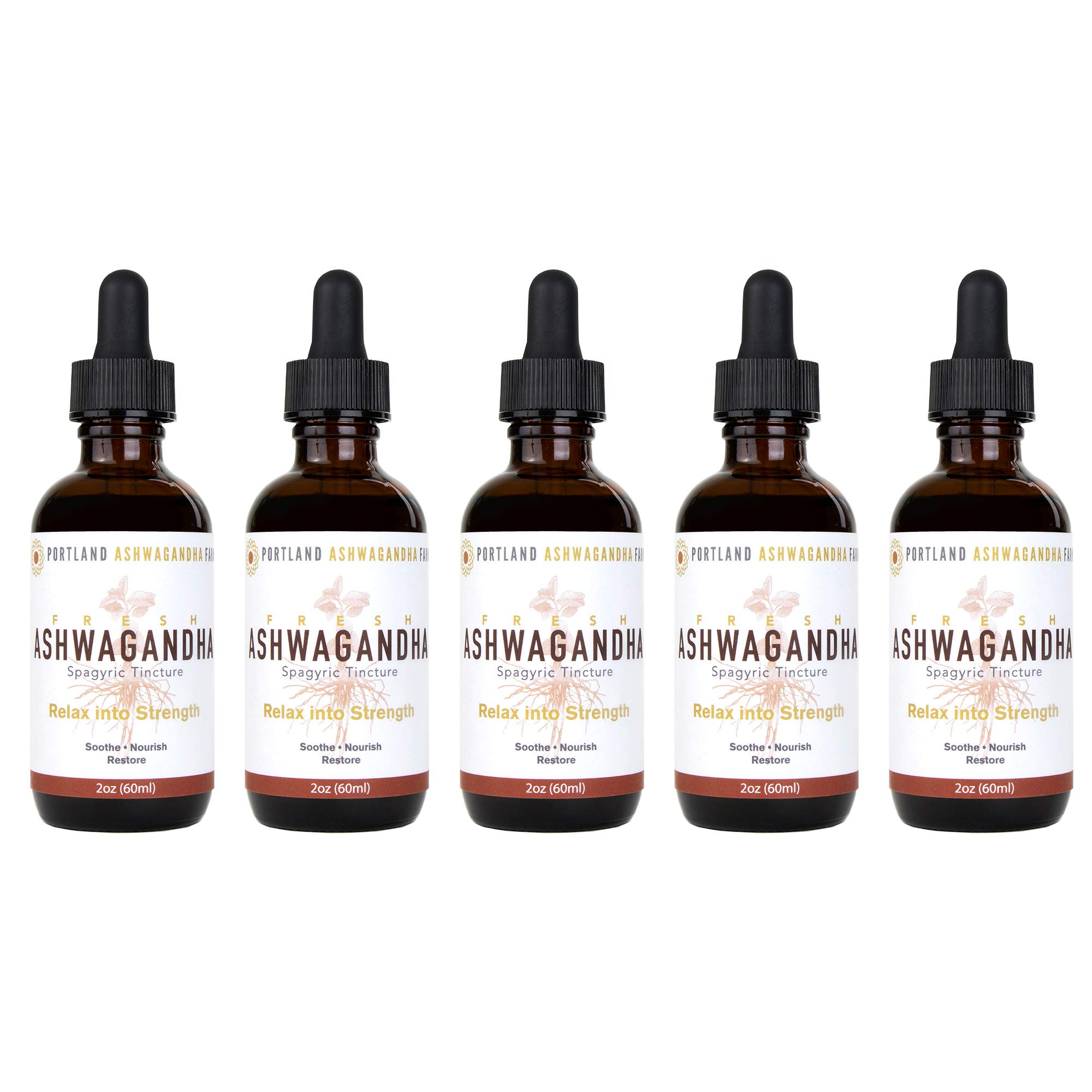 Fresh (not Dried) Ashwagandha Adaptogenic Ayurvedic Liquid Tincture for Enhanced Absorption to Help Manage Stress, Increase Energy, Anti-Anxiety & ...
