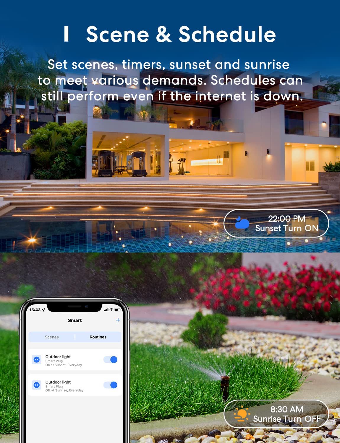 meross Smart Outdoor Plug, Waterproof WiFi Outdoor Outlet, Compatible with Apple HomeKit, Amazon Alexa, Google Assistant and SmartThings, Remote Control, Timer, FCC and ETL Certified