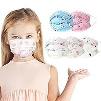Kids Face Masks 50 Pack Disposable Facemasks for Children