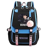 Wednesday Addams Casual Rucksack Classic Laptop Backpack-Waterproof Bookbag with USB Charging Port