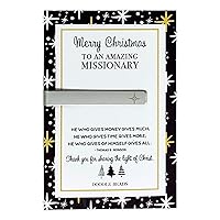 Missionary Christmas Gift ideas, LDS missionary Tie Bar & Christmas card,North Star Tie Clip, Gifts for missionary Elders