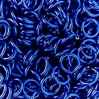 Weave Got Maille Cobalt 18-Gauge 7mm ID Anodized Aluminum Jump Rings-1 Ounce