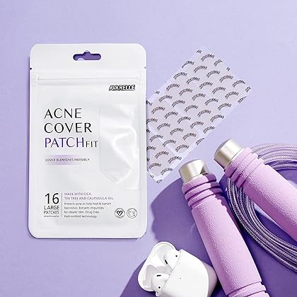 AVARELLE Pimple Patches Hydrocolloid Acne Patches, Acne Spot Treatment for Blemishes and Zit with Tea Tree Oil, Calendula Oil and Cica Oil for Face, Vegan, Cruelty Free (8 XL + Fit + 80 CT)