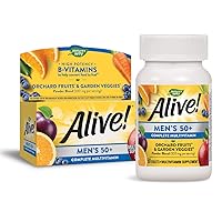Nature’s Way Alive! Men’s 50+ Complete Multivitamin, High Potency B-Vitamins, 50 Tablets