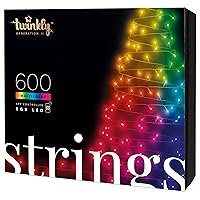 App-Controlled 157ft Smart String LED Lights with 600 RGB LEDs - WiFi & Bluetooth Connectivity, Sync with Music, Indoor/Outdoor Use (IP44), Compatible with Google Assistant & Amazon Alexa