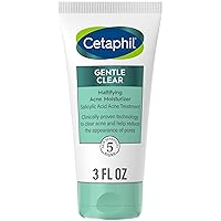 Cetaphil Face Moisturizer, Gentle Clear Mattifying Acne Moisturizer With 0.5% Salicylic Acid, Hydrates and Treats Sensitive Acne Prone Skin, Skin Care for Sensitive Skin, 3oz (Packaging May Vary)