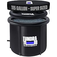 TUNDRA TUB XL Cold Plunge - 115 Gallon Ice Bath for Athletes & Recovery | Cold Therapy Pod includes Cover, Travel Bag, Ice Pack, Pump, Thermometer & Beanie | Recover & Boost Energy | USA Based (TTXL1)