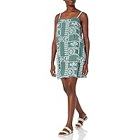 Lucky Brand Womens Sleeveless Square Neck Embroidered Cami Dress