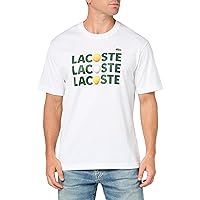 Lacoste Men's Short Sleeve Classic Fit Tee Shirt W Graphic on Front