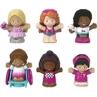 Little People Barbie Toddler Toys Figure 6 Pack for Preschool Pretend Play Ages 18+ Months