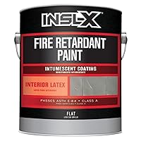 INSL-X Fr210099-01 Fire Retardant Latex Paint, White, 1 Gallon, (Pack of 1), Plain, 128 Fl Oz