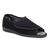 Mens Open Toe Extra Wide Width Diabetic Sandals Orthopedic Memory Foam Non Slip House Slippers Arthritis Swollen Feet Edema Shoes For Seniors, Diabetic Slipper for Men