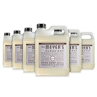 MRS. MEYER'S CLEAN DAY Hand Soap Refill, Made with Essential Oils, Biodegradable Formula, Lavender, 33 fl. oz - Pack of 6