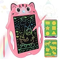 Kids Drawing Pad Doodle Board, DELLAN 8.5 Inches LCD Writing Tablet with 2 Pen and Coloring Screen, Erasable E Ink Toddlers Educational Toys for Ages 3 4 5 6 7 Year Old (Pink)