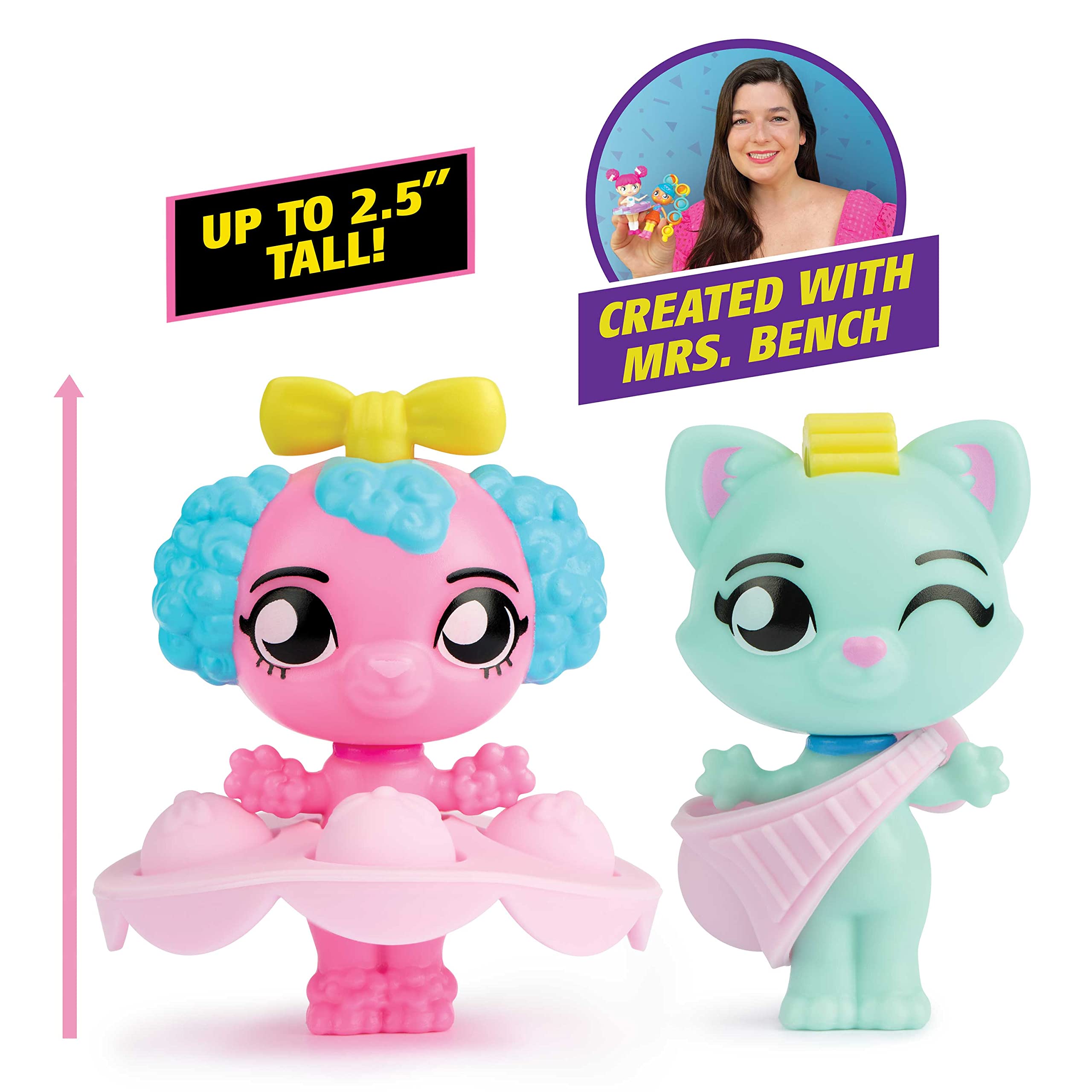 Fashion Fidgets Collectible Pet Fidget Dolls – Sensory Toy Pop It Dolls (2-Pack)