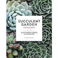 Succulent Garden Notecards: 20 Different Cards and Envelopes (Blank Nature Cards, Botanical Cards)