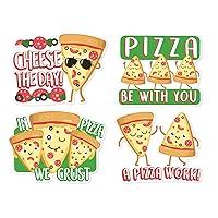 Eureka Jumbo Scented Stickers, Pizza Stickers, Pack of 12