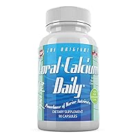 Coral Calcium Pure Okinawa - Marine-Grade Supplement with 72 Trace Minerals - 1475mg, 90 Capsules (1 Month Supply)