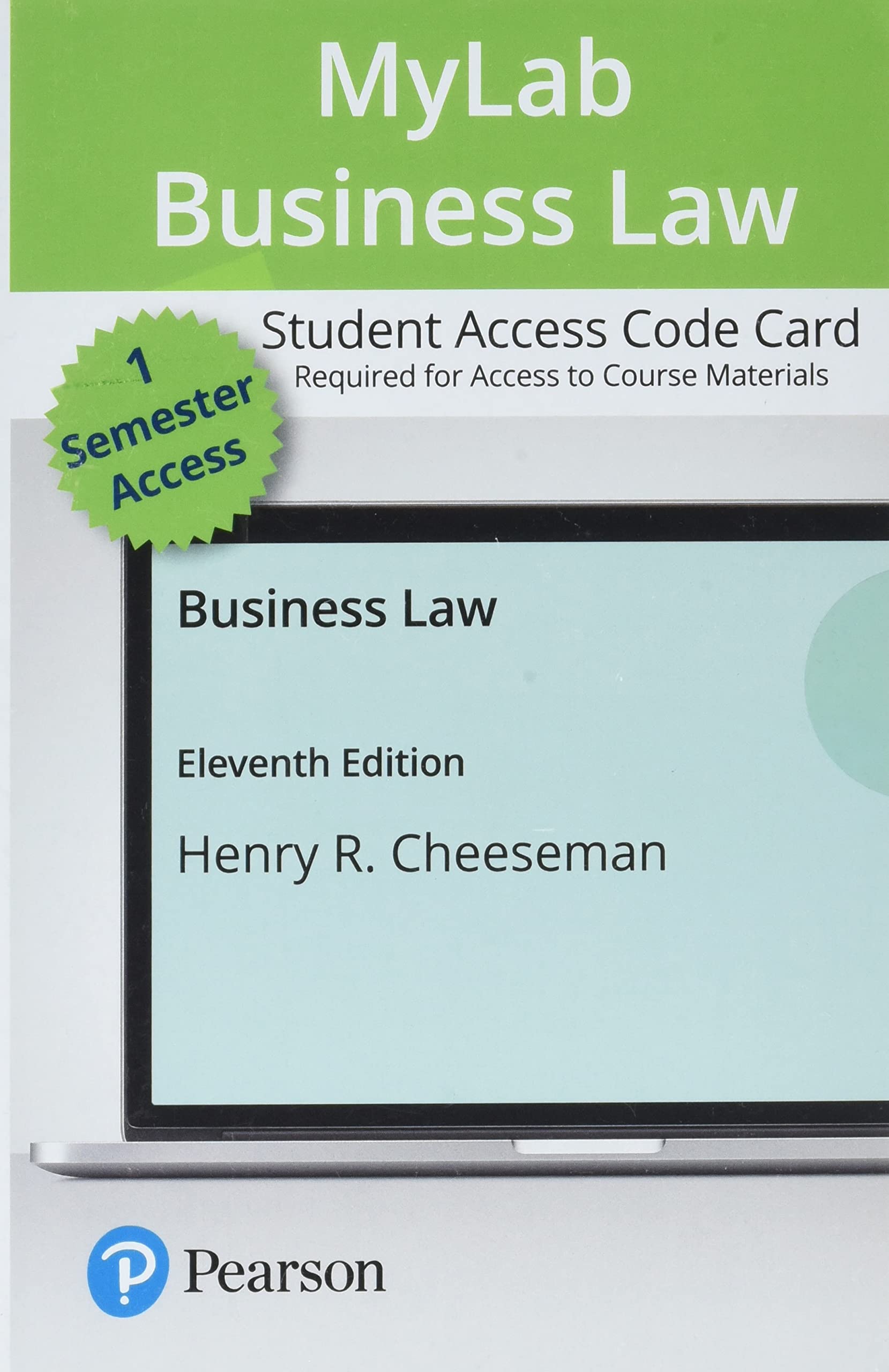 Business Law -- MyLab Business Law with Pearson eText Access Code