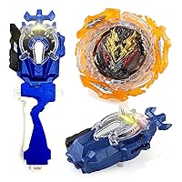 Bay Blades for 8-12 Sparking Launcher Set Bey Battle Blade Burst Toy B-203-3 Perfect Divine Belial.Nx.Ad Gaming Top Toys Battling Tops B Blades String Launcher LR Grip Gift for Boys