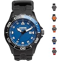 Cressi Professional Dive Watch, Waterproof until 100 m (328 ft), with Mineral Glass - Manta: designed in Italy