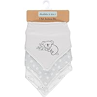 Cudlie Little Beginnings 3-Pack Bandana Set for Babies, Nursery Bibs for Drooling and Teething, Burp Cloth for Infants, Koala