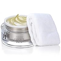 Emma Hardie Cleansing Balm, Moringa Oil Makeup Remover Balm with Microfiber Face Cloth, With Vitamin E and Grapeseed Oil, Cleansing Balm Makeup Remover and Makeup Remover Cloth (100 ml)