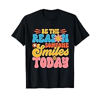 Retro Teacher Be The Reason Someone Smiles Today Teacher T-Shirt